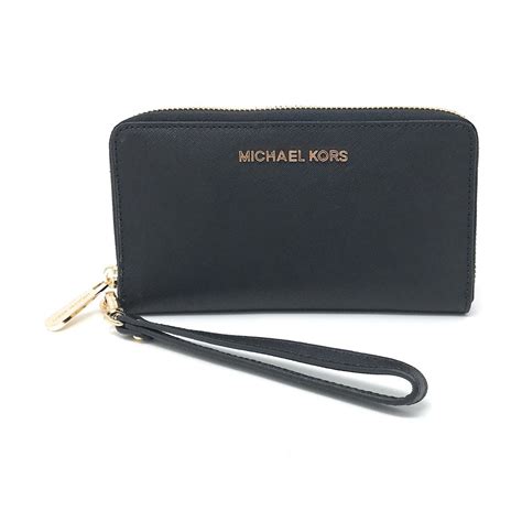 black michael kors iphone 5 wristlet|Large Leather Smartphone Wristlet .